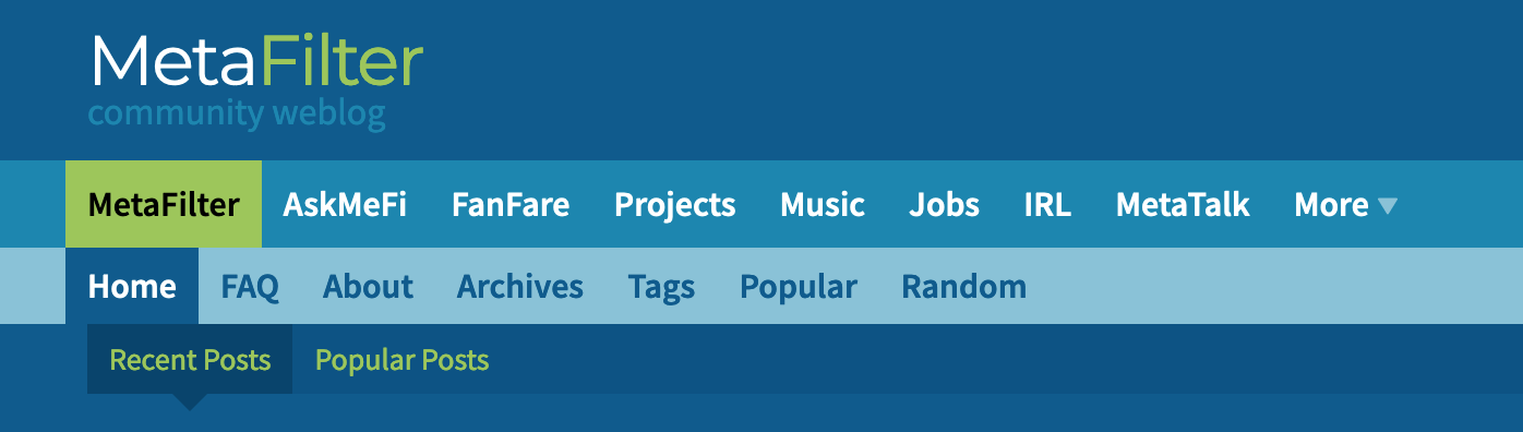 MetaFilter categories